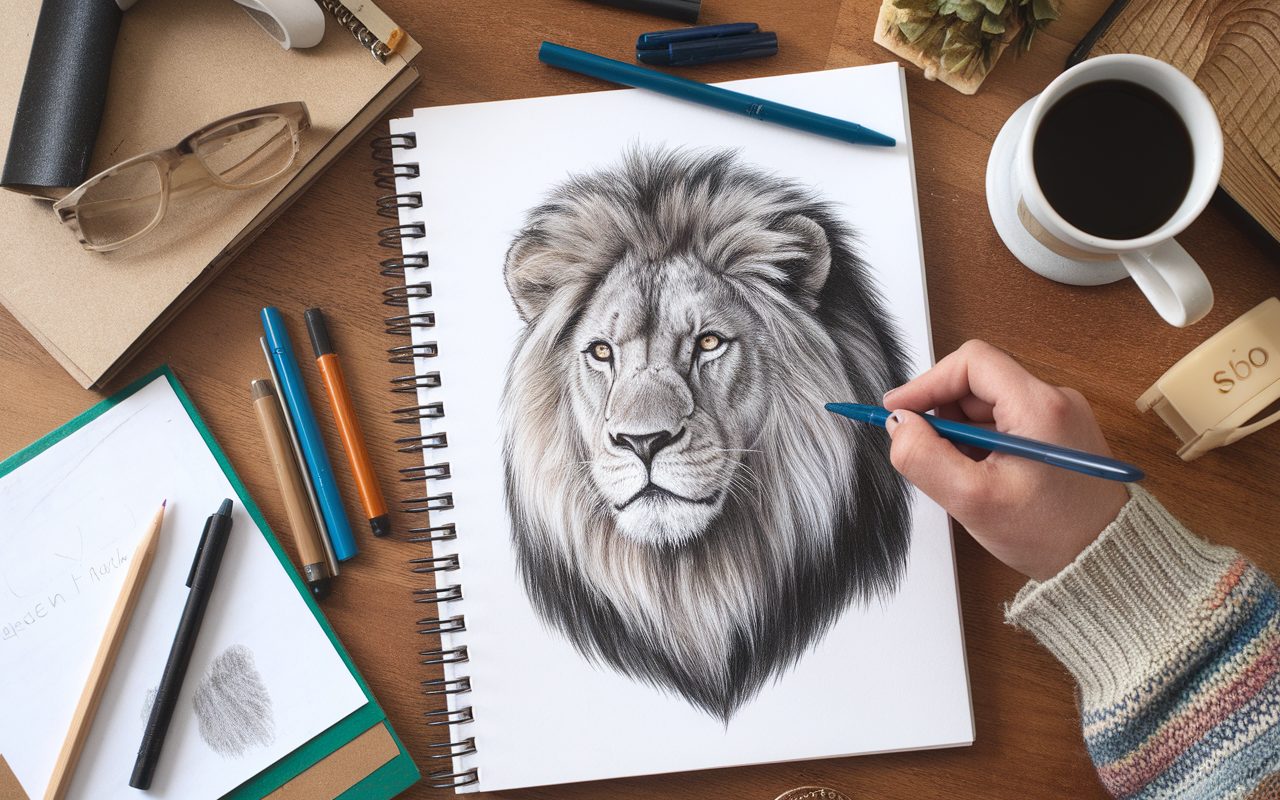 Dessiner un lion en 6 étapes faciles : le tuto qui rugit de créativité !